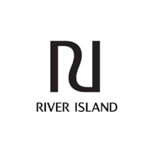 River Island logo in black on white, displayed as a participating retailer on the Blue Sky Social Care Card discounts page
